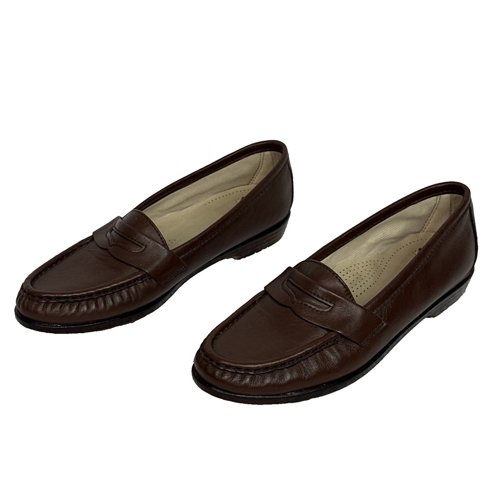 SAS Tripad Comfort Loafers Womens 7 N Brown Leather Penny Slip On Shoes USA